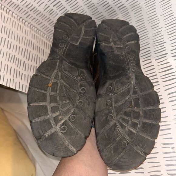 Lands End Mens Brown Leather Moc All Weather Slip On Loafer Size 8.5D - Picture 5 of 9